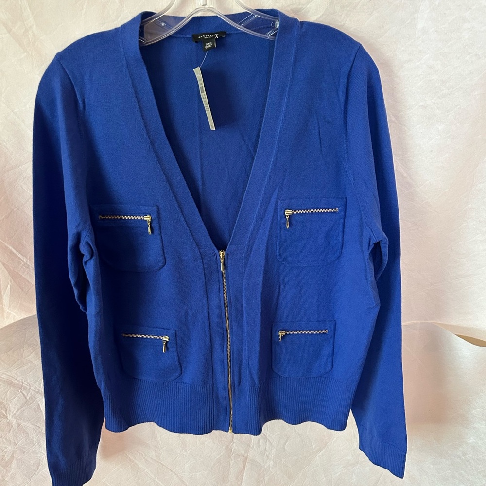 Ann Taylor zippered cardigan sweater